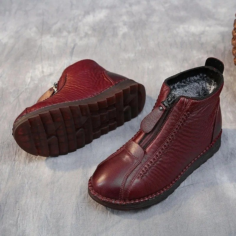 Sklisikre ankelstøvler i kunstlær: eleganse og sikkerhet i hverdagen